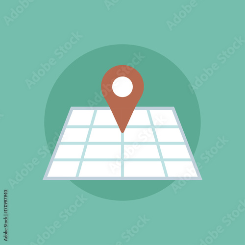 Vector of pinned map icon