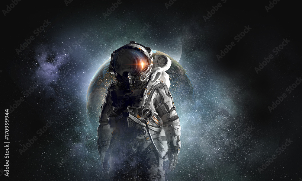 Adventure of spaceman. Mixed media Adventure of spaceman. Mixed media