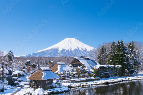 Fuji mountain from Oshino village,Japan.