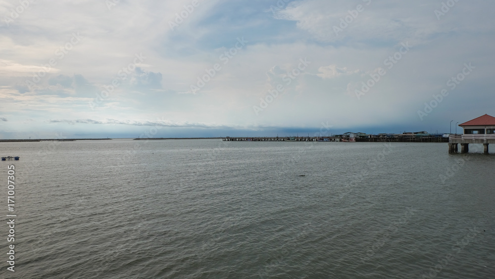 View of harbour at Chonburi province View of harbour at Chonburi province