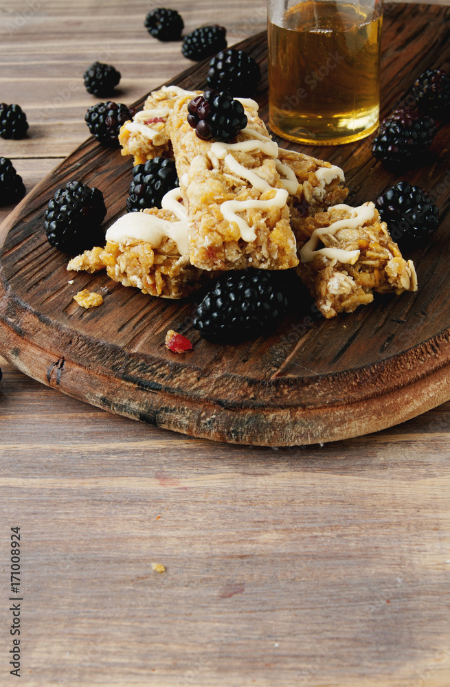 Cookies of cereals with fruit and berries Cookies of cereals with fruit and berries