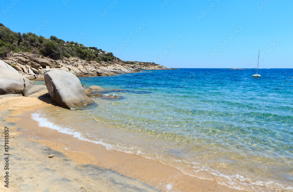 Summer sea beach(Halkidiki, Greece).
