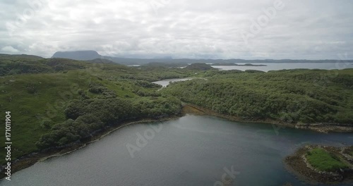 Aerial, Lots Of Scottish Lakes, West Scotland - Native Version photo