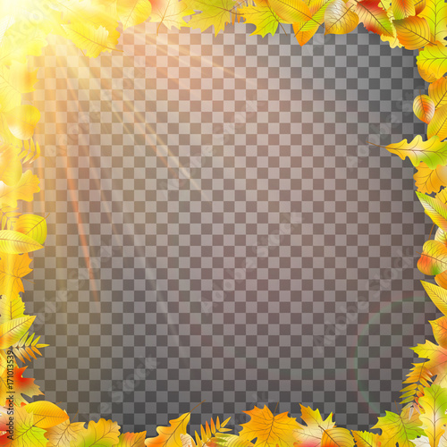 Autumn concept template with copy space. EPS 10 vector