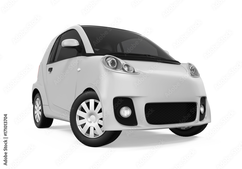 Electric Car Vehicle Isolated
