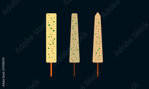 Flat Kulfi Ice Cream Vector Design