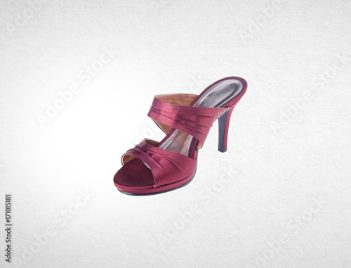 shoe or red colour woman shoes on background.