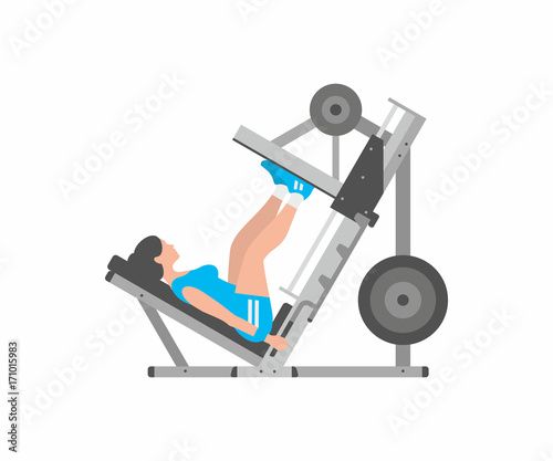 Woman doing leg presses