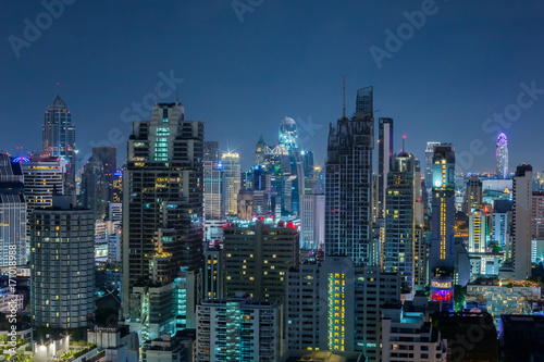 Night view of capital city buildings © sky studio