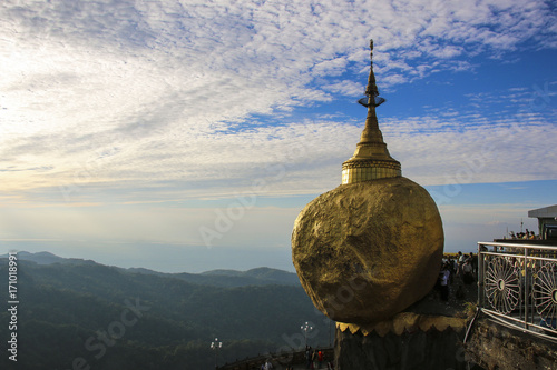 Kyaiktiyo pagoda  Golden rock  Myanmar  Burma 