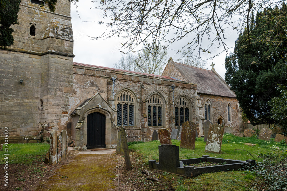 old gothic abandoned British cemetery with monuments