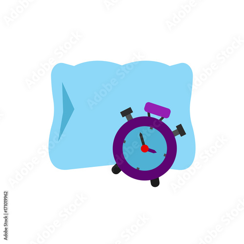 Alarm clock and pillow icon