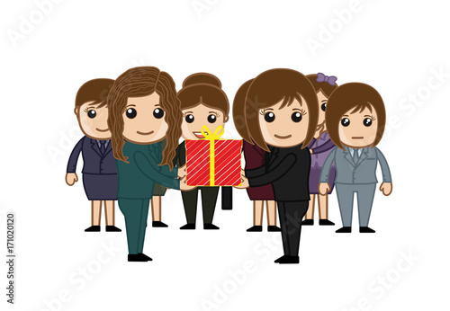 Anniversary Gift - Cartoon Business Characters