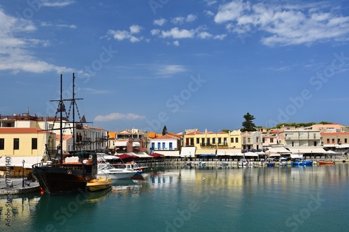 20th August 2017 Rethymno Crete  Greece. Old Venetian harbor of Rethimno.