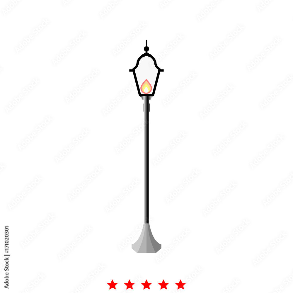 City street lantern it is icon . City street lantern it is icon .
