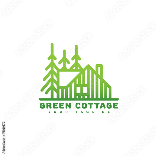 Green cottage logo