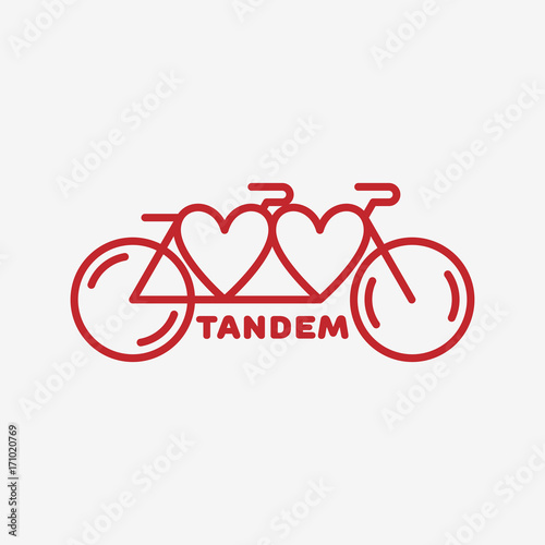 Tandem bike label