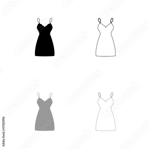 Sundress , combination or nightie set icon .