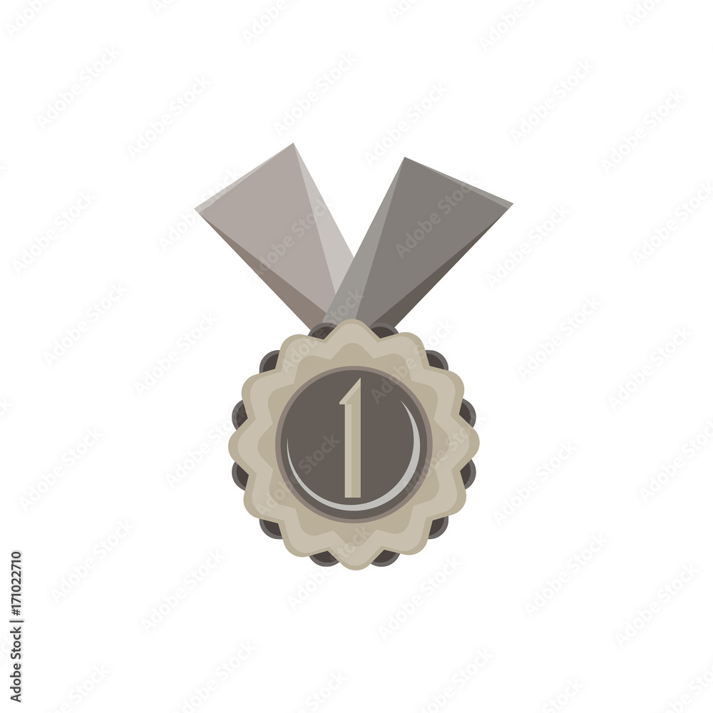 Medal place first vector trophy award ribbon icon prize illustration gold winner victory Medal place first vector trophy award ribbon icon prize illustration gold winner victory