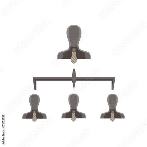 Hierarchy chart vector organization level structure pyramid business team company