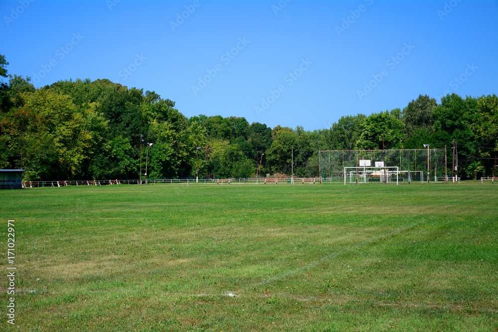Fototapeta premium Village football field, Zagyvarekas, Hungary