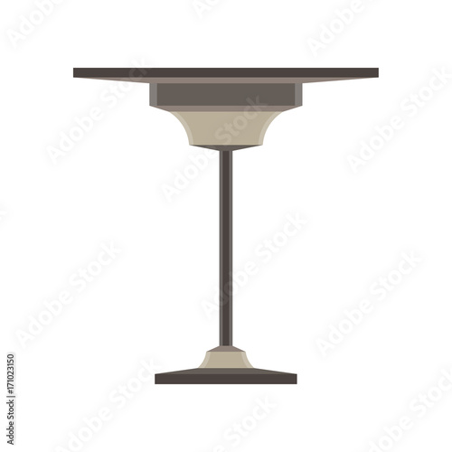 Table wooden wood vector furniture isolated interior cartoon flat icon desk design clean