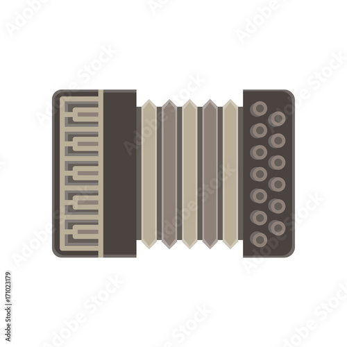 Accordion vector isolated music icon illustration musical instrument classical classic