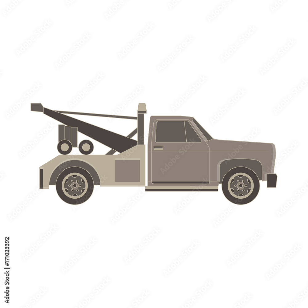 tow truck flat icon for transportation faults and emergency cars vector illustration isolated on white background