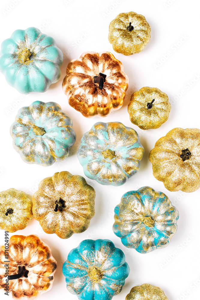 Colorful Decorative pumpkins collection