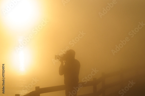 A Photographer's Silhoutte in the morning light