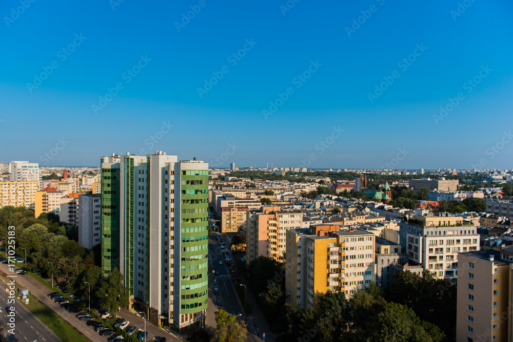 panorama miasta, bloki