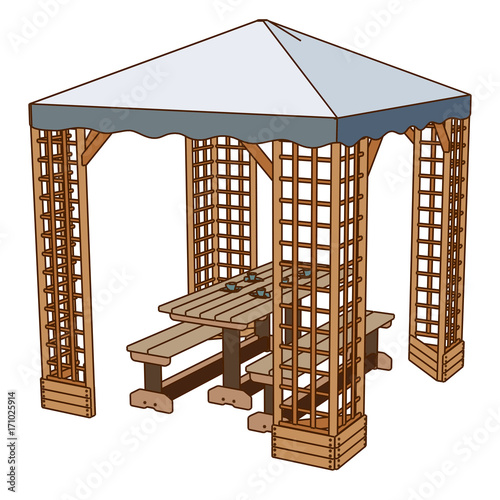 Table outdoor icon wooden illustration chair picnic vector bench park flat