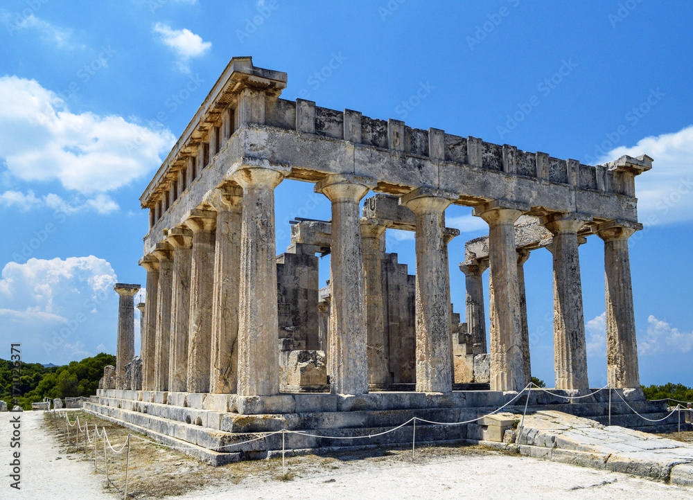 Ancient temple on the island of Aegina in Greece.