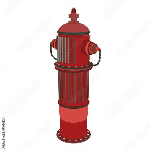 Hydrant fire vector water icon safety emergency department isolated illustration