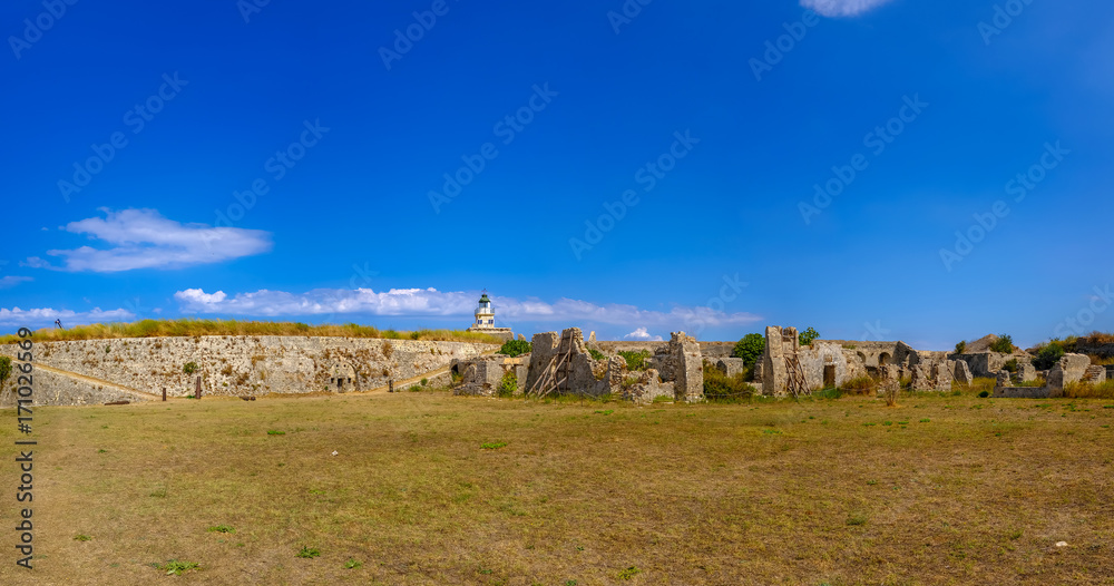 Obraz premium Castle of Ayia Mavra at Lefkada island