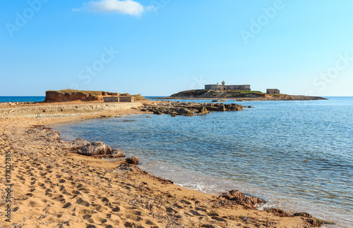 Obraz na plátne Isola delle Correnti Capo Passero beach