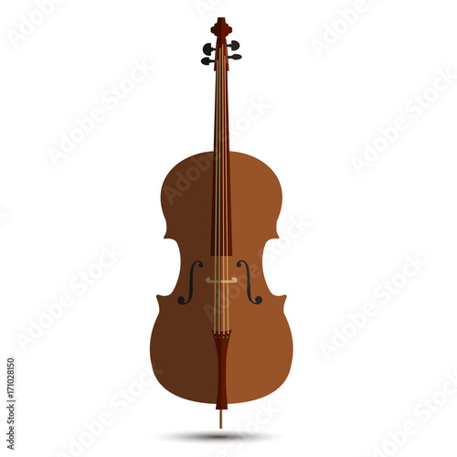 Cello music orchestra background isolated illustration violin vector musical instrument