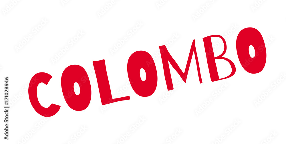 Colombo rubber stamp. Grunge design with dust scratches. Effects can be easily removed for a clean, crisp look. Color is easily changed. Colombo rubber stamp. Grunge design with dust scratches. Effects can be easily removed for a clean, crisp look. Color is easily changed.