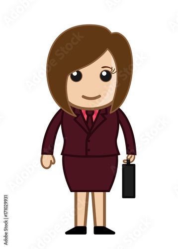 Cartoon Businesswoman Portrait