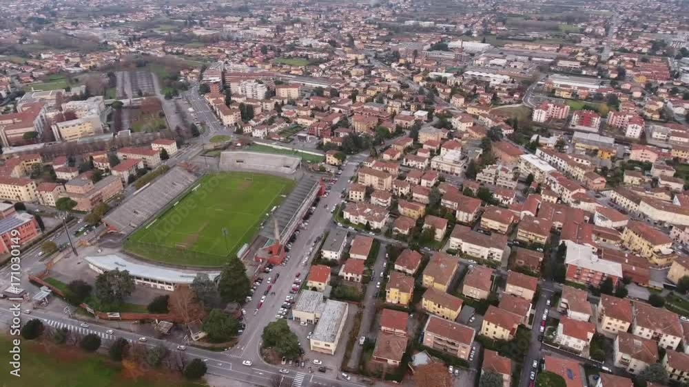 Aerial shot, beautiful panorama of Lucca city, an ancient town in the middle of Tuscany, Italy Aerial shot, beautiful panorama of Lucca city, an ancient town in the middle of Tuscany, Italy