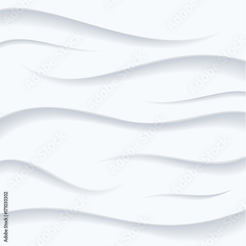 White Wavy abstract vector background. Waves Lines Design