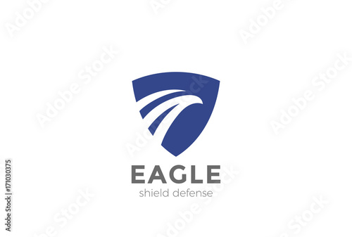 Eagle Shield Logo vector. Legal Lawyer Security Guard Defense