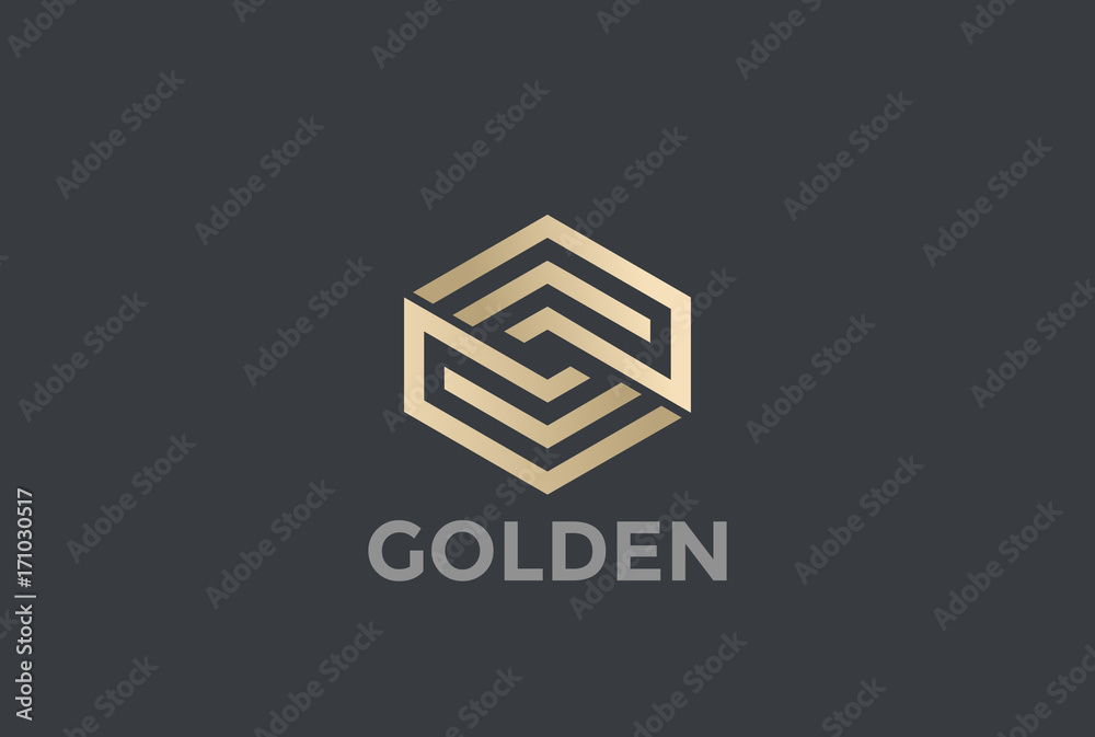Hexagon Arrows Logo looped infinity vector Corporate Luxury icon Hexagon Arrows Logo looped infinity vector Corporate Luxury icon