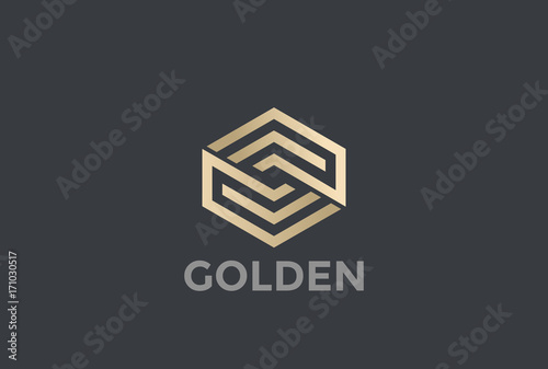 Hexagon Arrows Logo looped infinity vector Corporate Luxury icon