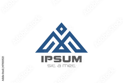 Flying Soaring Eagle Logo vector Luxury bird Triangle Pyramid