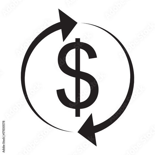 Exchange and currency conversion. Dollar Icon