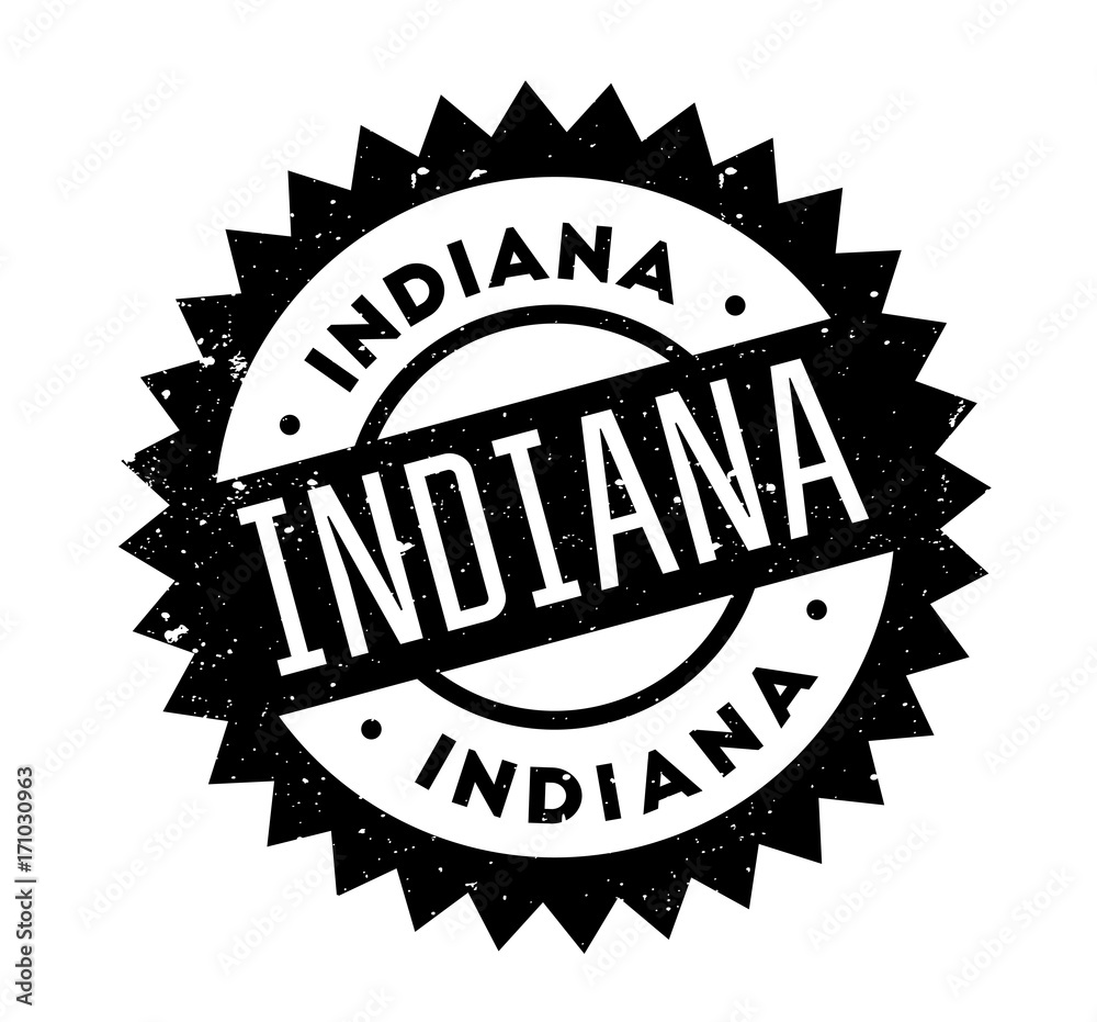 Indiana rubber stamp. Grunge design with dust scratches. Effects can be easily removed for a clean, crisp look. Color is easily changed. Indiana rubber stamp. Grunge design with dust scratches. Effects can be easily removed for a clean, crisp look. Color is easily changed.