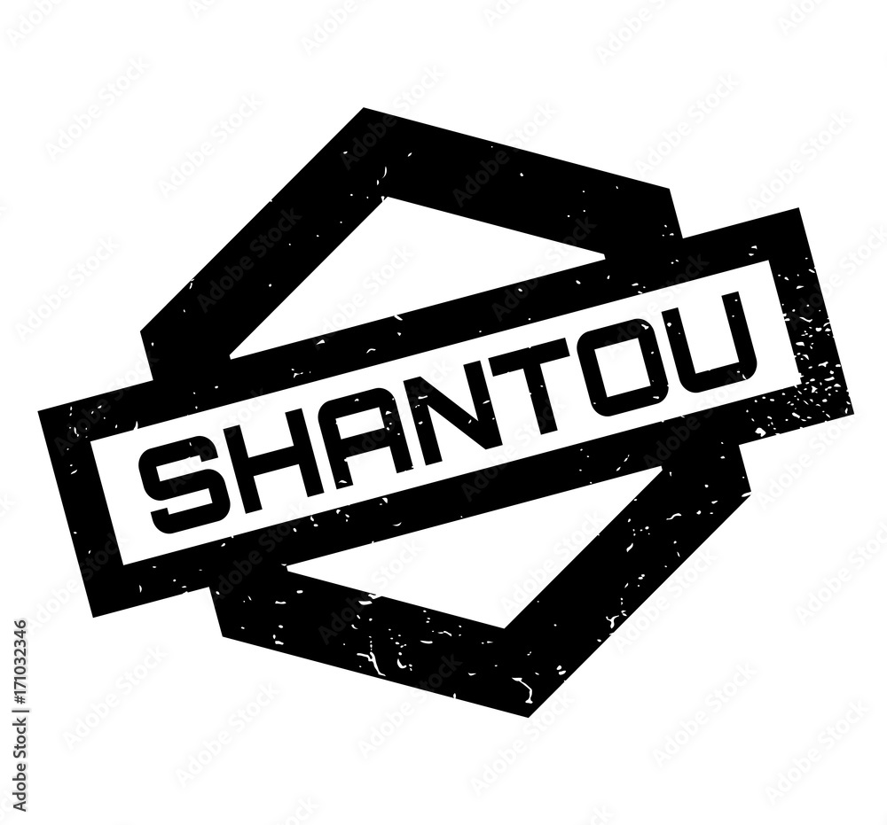 Obraz premium Shantou rubber stamp. Grunge design with dust scratches. Effects can be easily removed for a clean, crisp look. Color is easily changed.