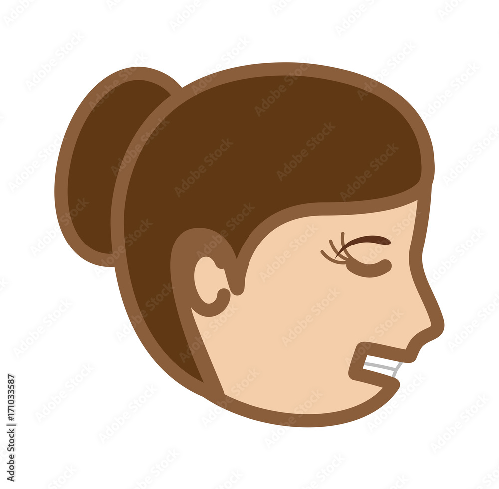 Obraz premium Funny Face Indian Woman Character