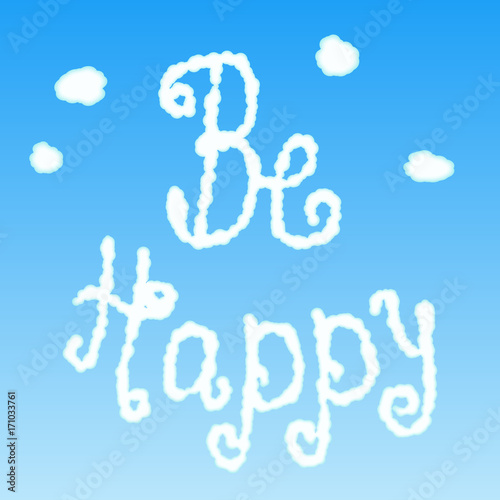 Cloud words - be happy